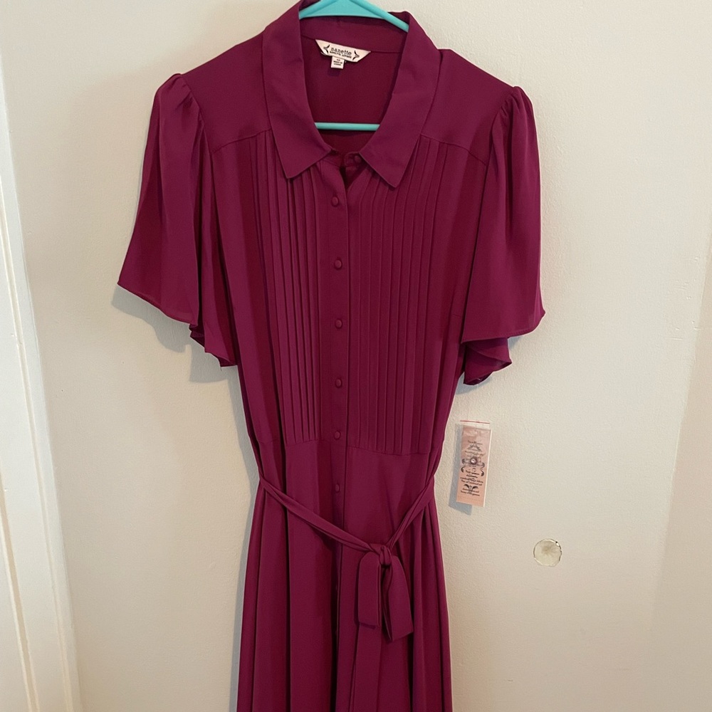 Dark Red - Purple Dress